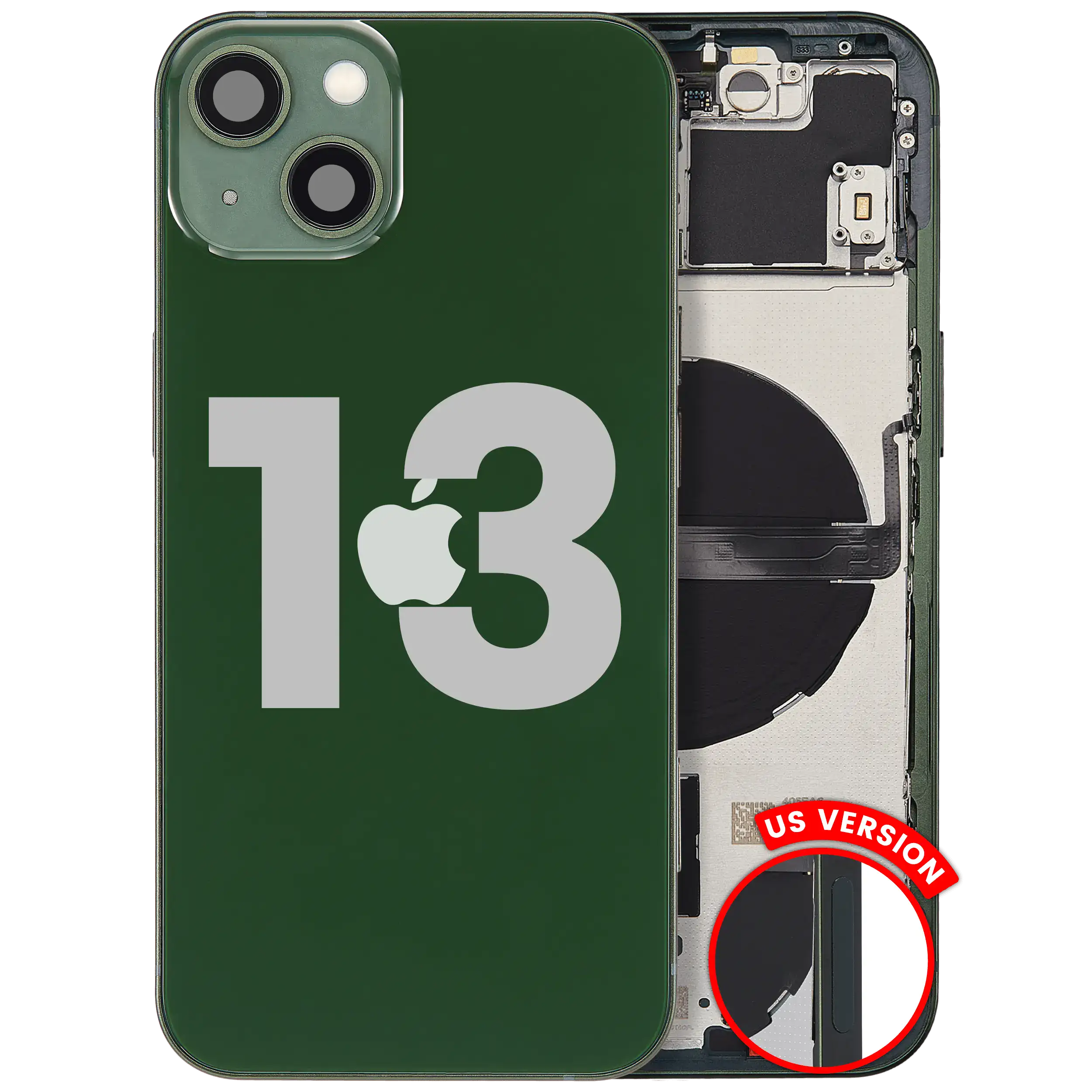 Gebrauchter Ausbau/Pull Qualität C – iPhone 13 US Version Backcover/Rahmen Grün