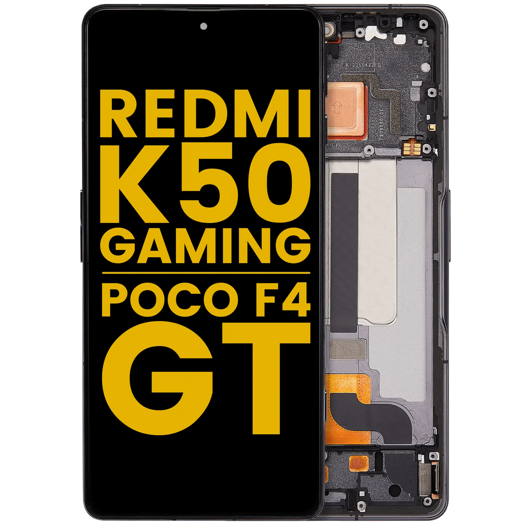 OLED-Display mit Rahmen für Xiaomi Poco F4 GT & Redmi K50 (Refurbished) Schwarz
