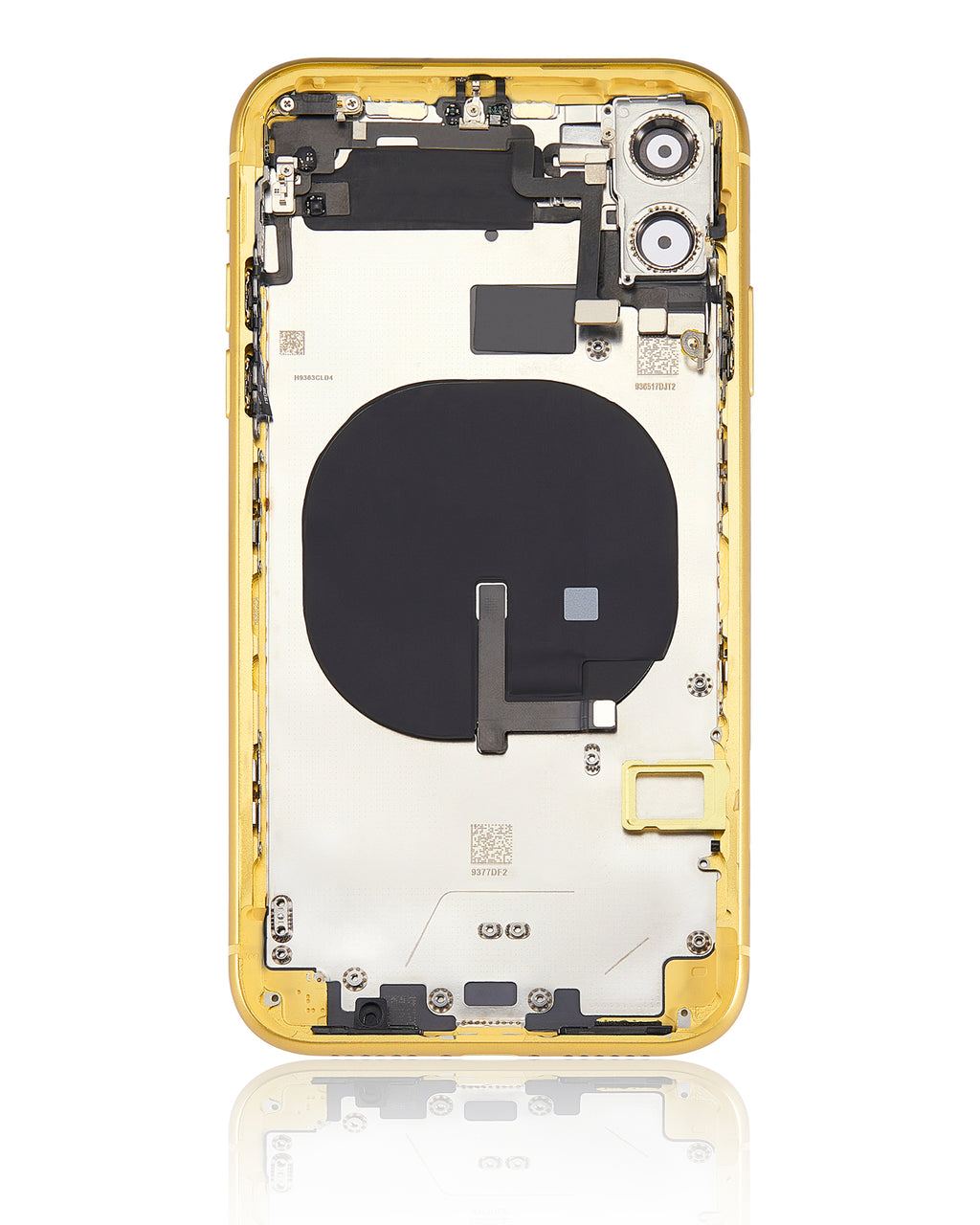 Backcover Rahmen mit Kleinteilen iPhone 11 Gelb Aftermarket Plus ohne Logo