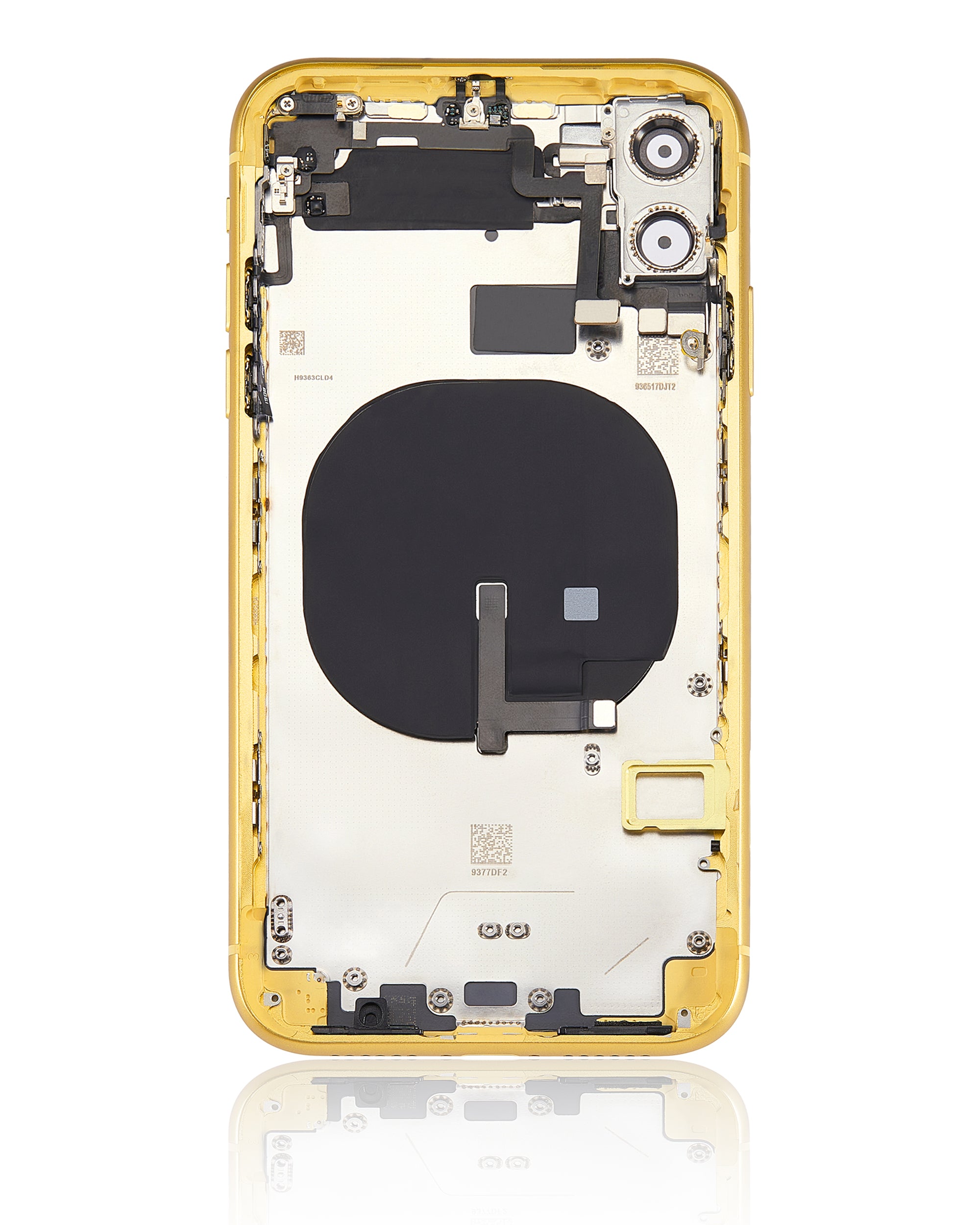 Backcover Rahmen mit Kleinteilen iPhone 11 Gelb Aftermarket Plus ohne Logo