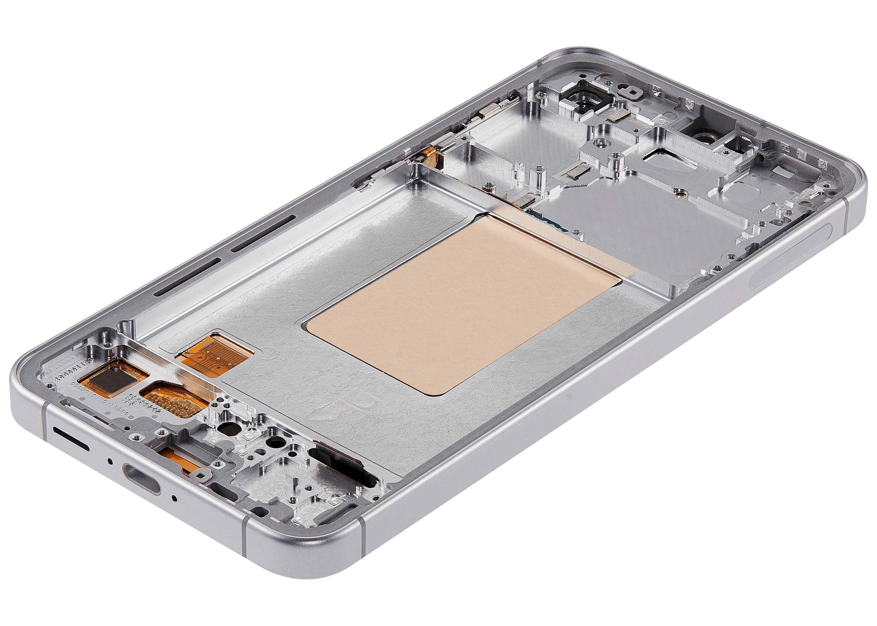 OLED-Display mit Rahmen für Samsung Galaxy S24 FE 5G (US & Internationale Version) (6.62") (Aftermarket Plus) (Grau)