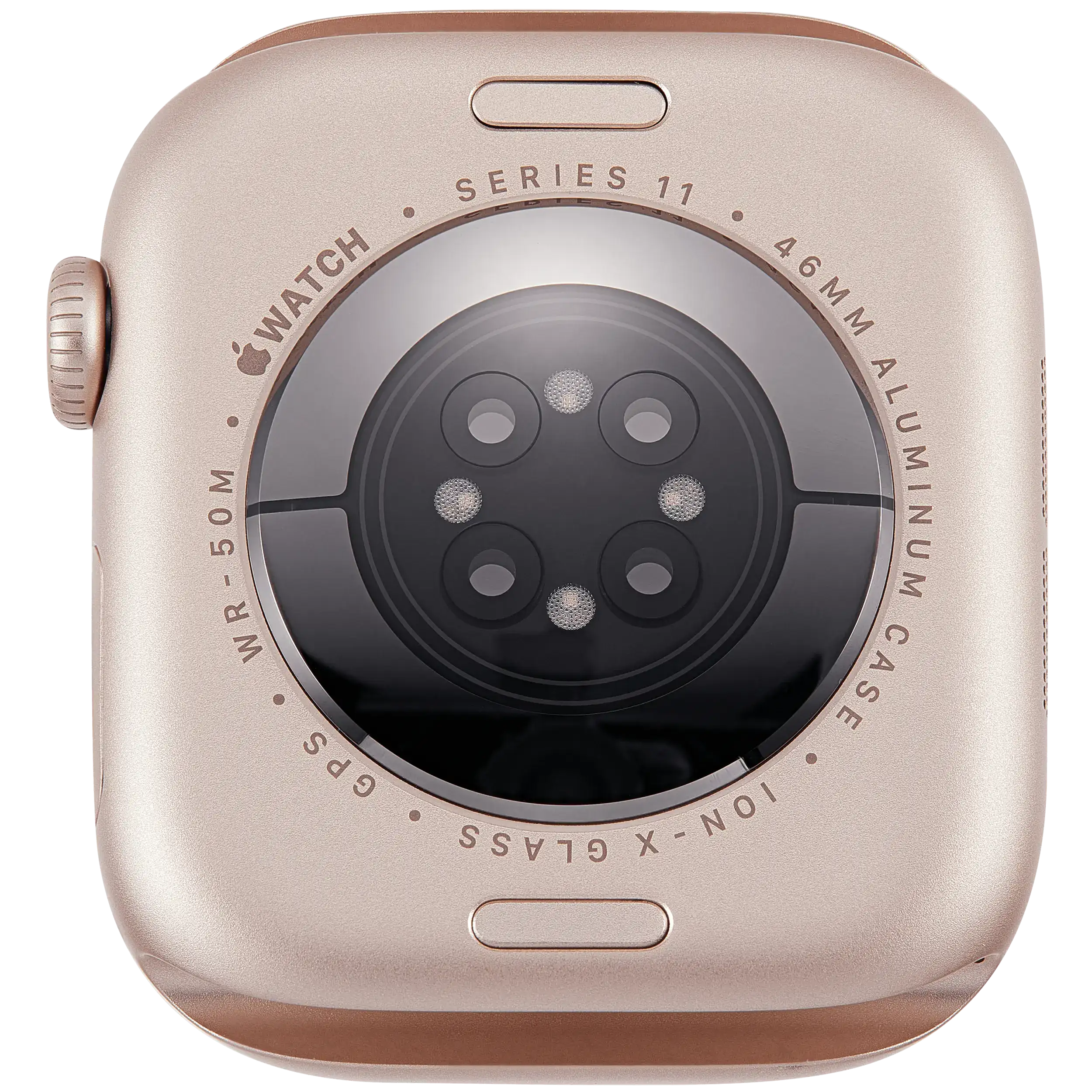 Backcover/Rahmen für Watch Series 11 (46MM) (gebrauchter OEM-Ausbau, Qualität A) (GPS Version) (Aluminum / Rose Gold)