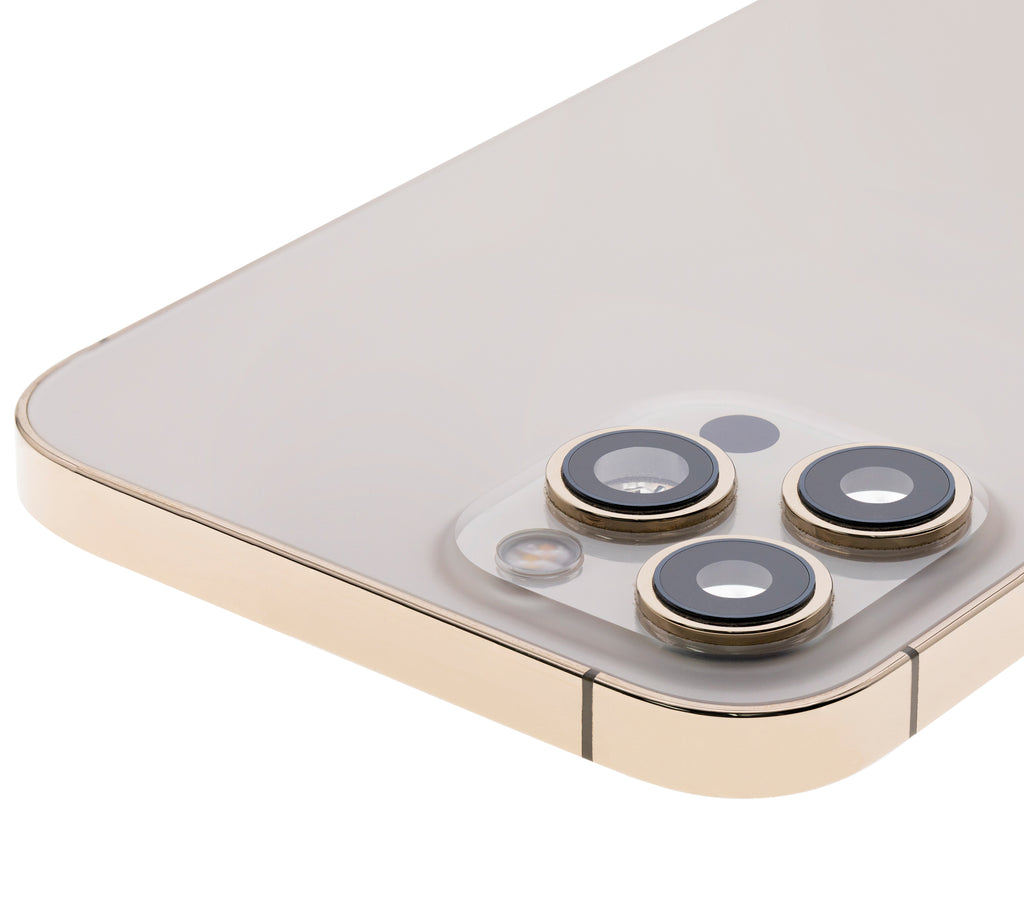 Backcover/Rahmen mit Small Parts für iPhone 12 Pro Max (US-Version) (gebrauchter OEM-Ausbau, Qualität A) (Gold)