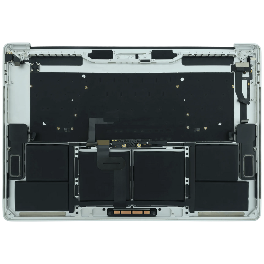 Top Case mit Akku and Keyboard (ANSI US) für MacBook Pro 15" A1990 (2018-2019) (gebrauchter OEM-Ausbau, Qualität B/C) (Silber)