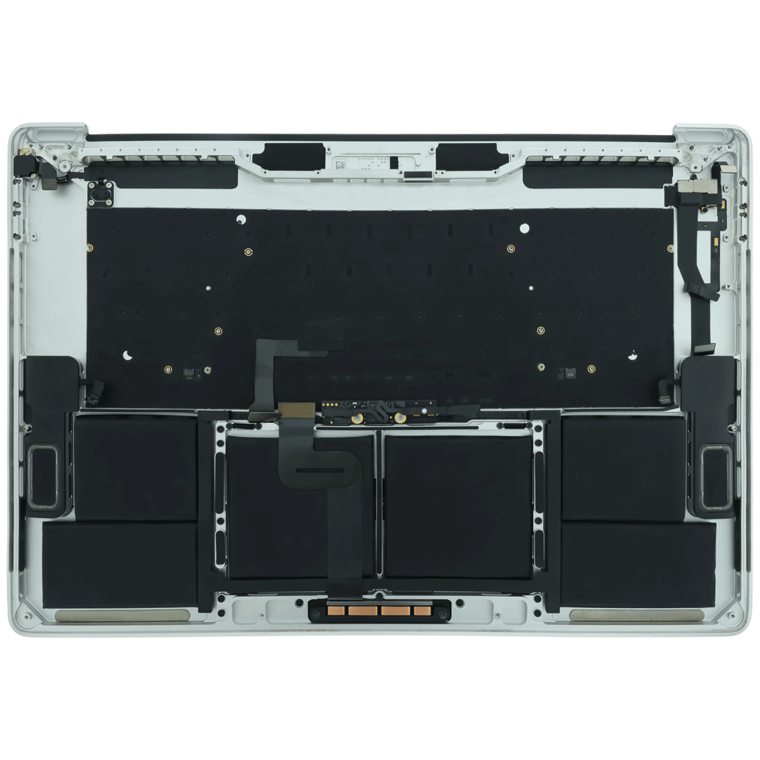 Top Case mit Akku and Keyboard (ANSI US) für MacBook Pro 15" A1990 (2018-2019) (gebrauchter OEM-Ausbau, Qualität B/C) (Silber)