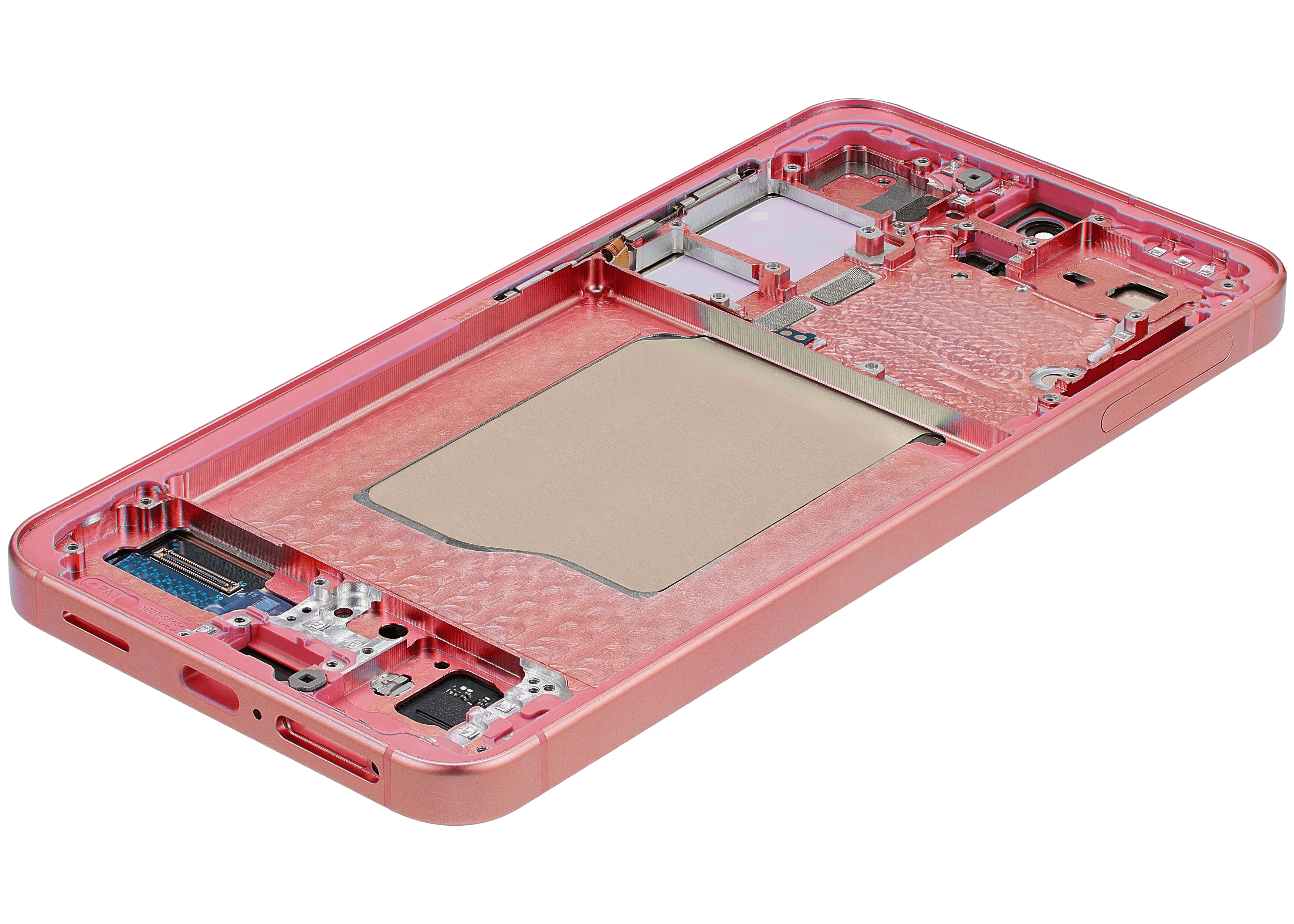 OLED-Display mit Rahmen für Samsung Galaxy S25 5G (US & International) (Aftermarket Plus) (Coral Rot)