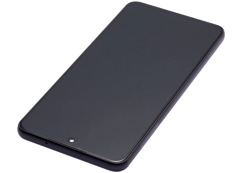 OLED-Display mit Rahmen für Samsung Galaxy S21 FE 5G (US & Internationale Version) (Aftermarket Plus) (120Hz) (Graphite)