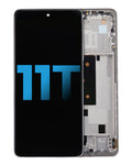 LCD Display with Frame for Xiaomi 11T (Aftermarket Incell) (Moonlight White)