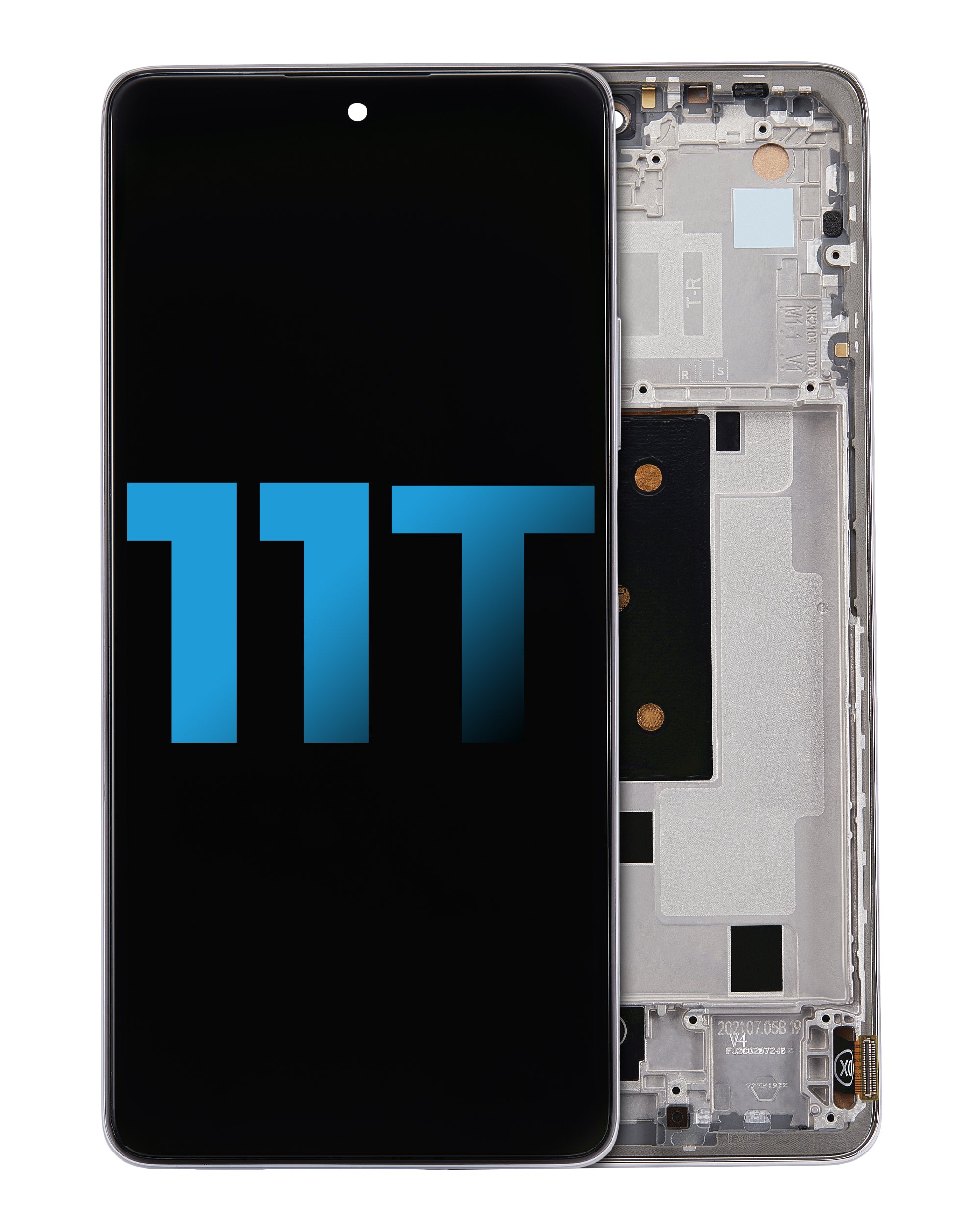 LCD-Display mit Rahmen für Xiaomi 11T (Aftermarket Incell) (Moonlight White)