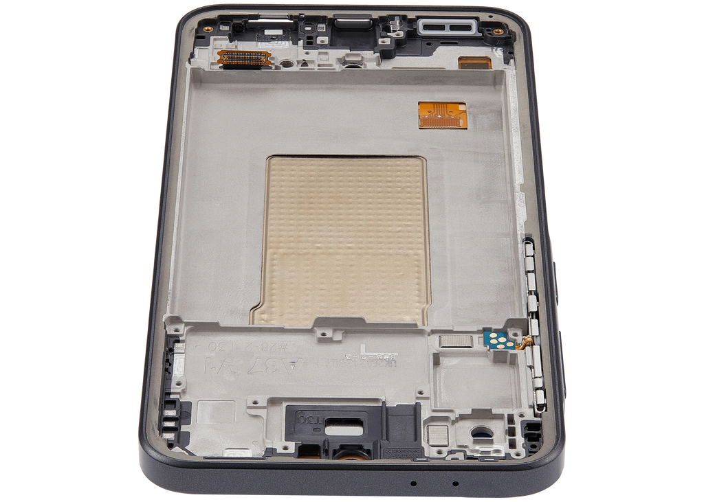 OLED-Display mit Rahmen für Samsung Galaxy A37 5G (A376 / 2026) (6.62") (Aftermarket Plus) (Charkoal)