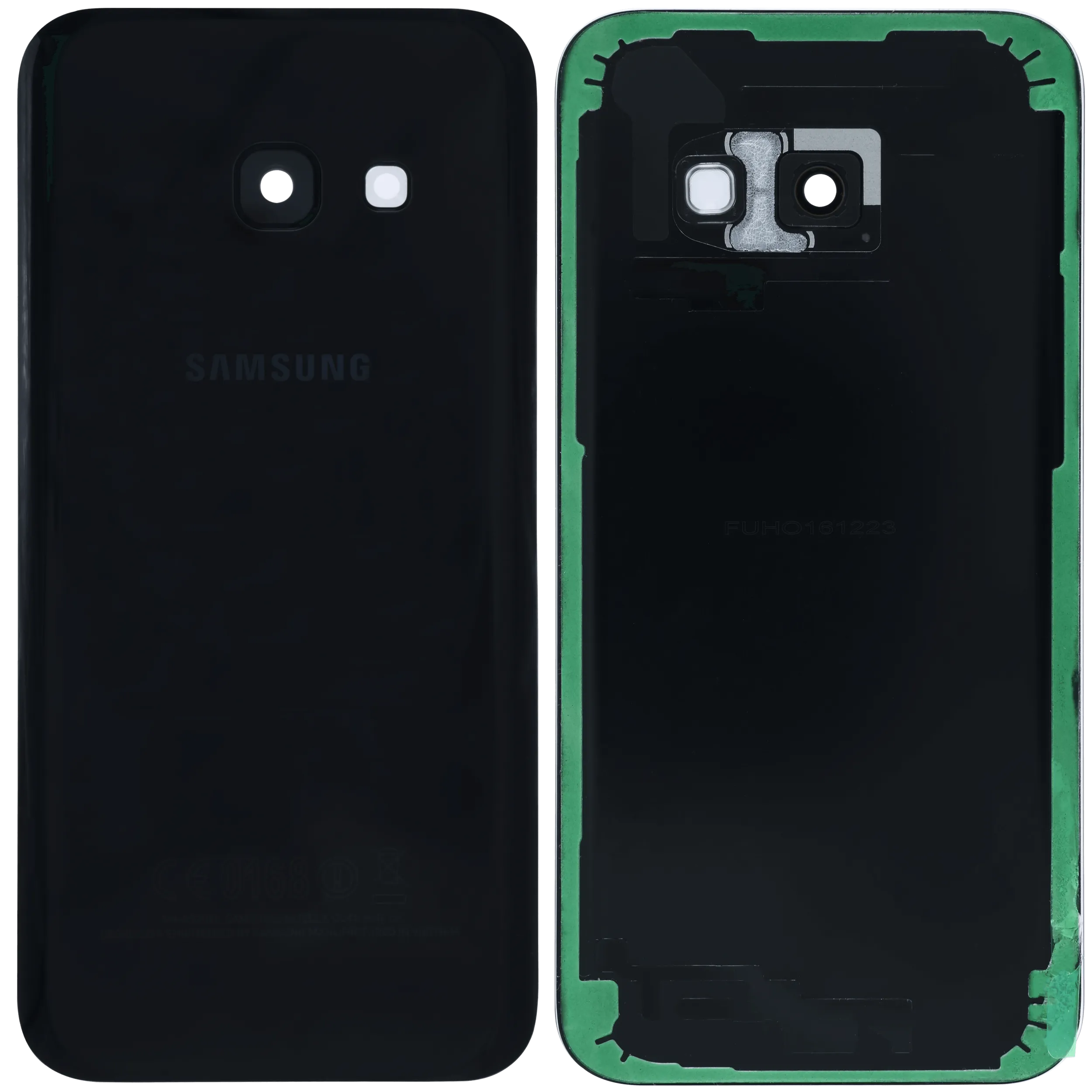 Backcover mit Camera Lens Compatible für Samsung Galaxy A3 (A320) (Service Pack) (Schwarz)
