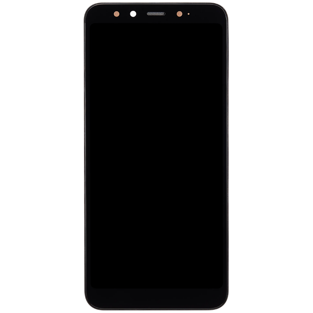 LCD-Display mit Rahmen für Xiaomi Mi A2 (Aftermarket Plus) (Schwarz)