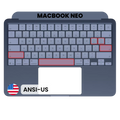 Top Case mit Keyboard (ANSI US) für MacBook Neo (Original OEM) (Indigo)