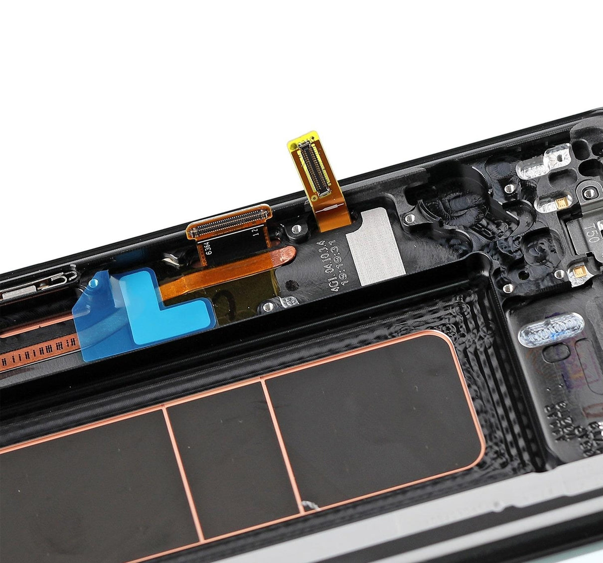 OLED-Display mit Rahmen für Samsung Galaxy Note 8 (gebrauchter OEM-Ausbau, Qualität A) (Midnight Schwarz)