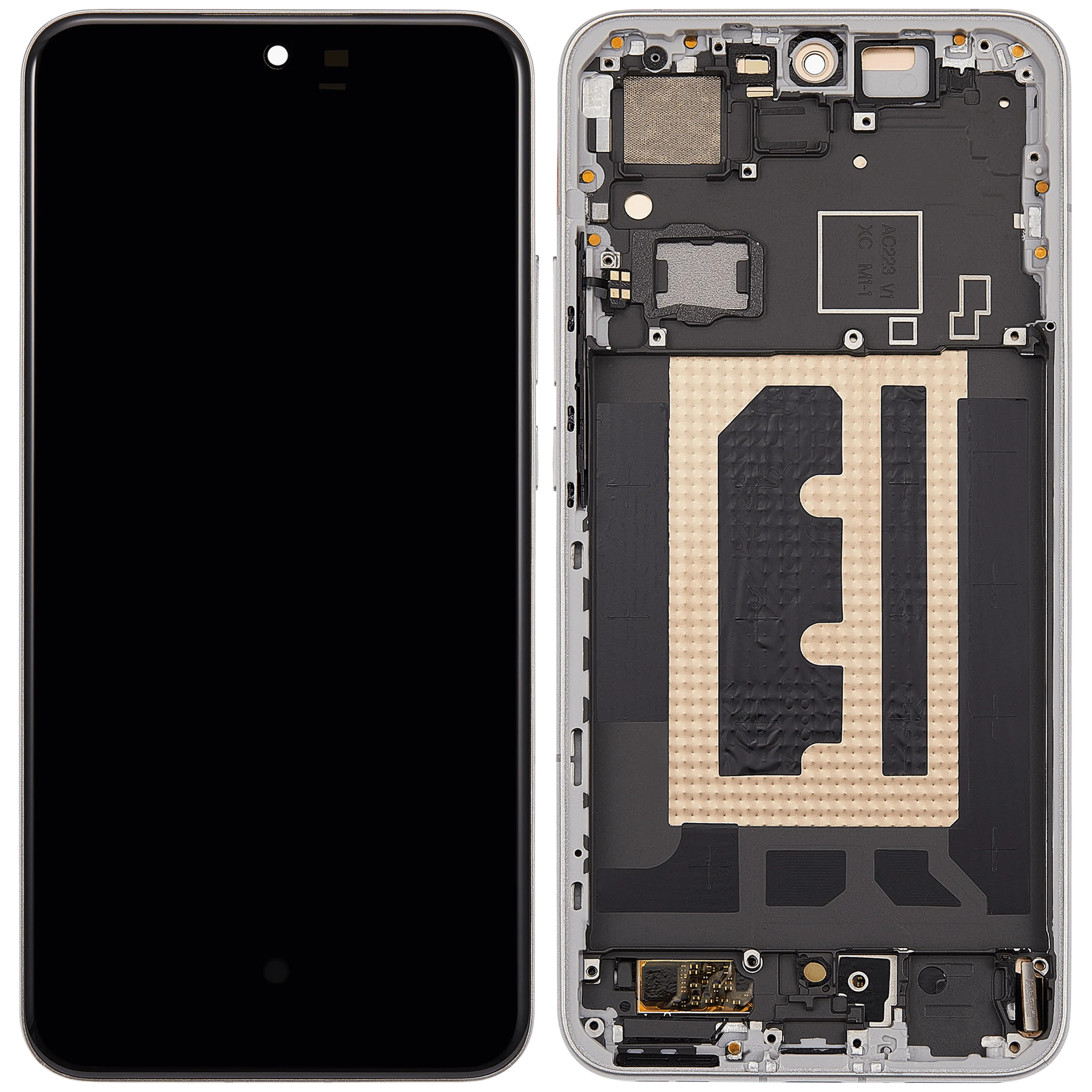 OLED-Display mit Rahmen für Oppo Reno 13 Pro (Refurbished) (Plume White)