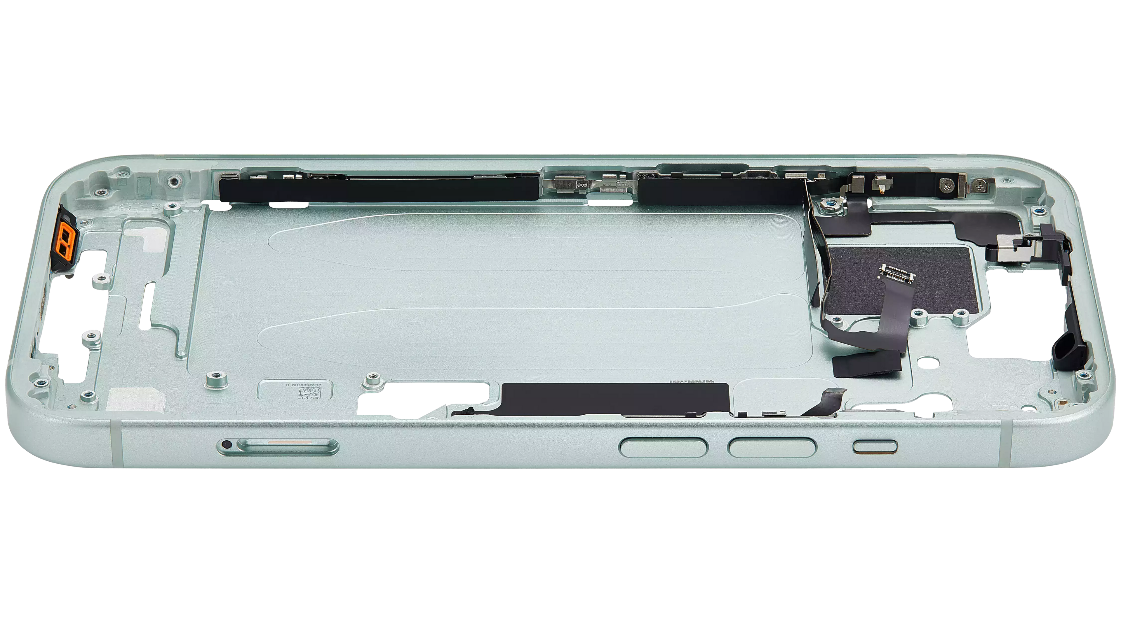 Midframe/Rahmen mit Small Parts für iPhone 15 (EU / Global Version) (gebrauchter OEM-Ausbau, Qualität A) (Grün)