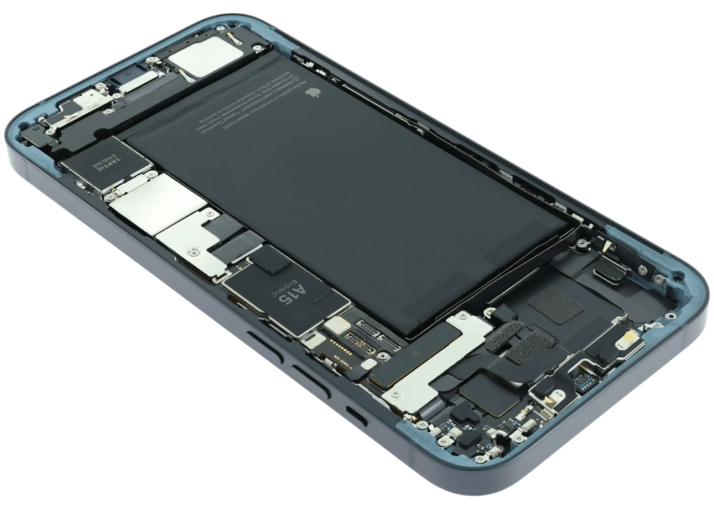 Midframe/Rahmen mit Logic Board / Akku (128 GB) für iPhone 14 Plus (Service Pack) (Midnight)