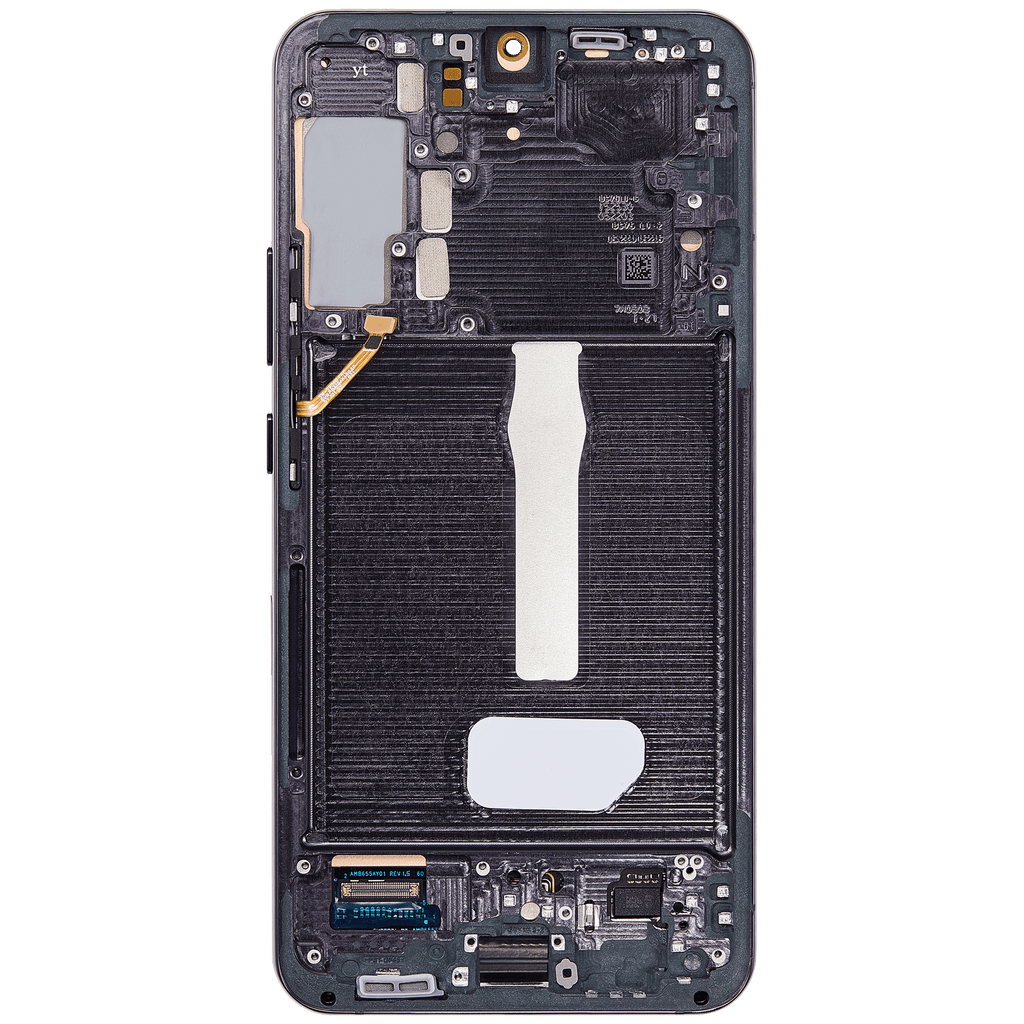OLED-Display mit Rahmen für Samsung Galaxy S22 Plus 5G (gebrauchter OEM-Ausbau, Qualität A) (Phantom Black)