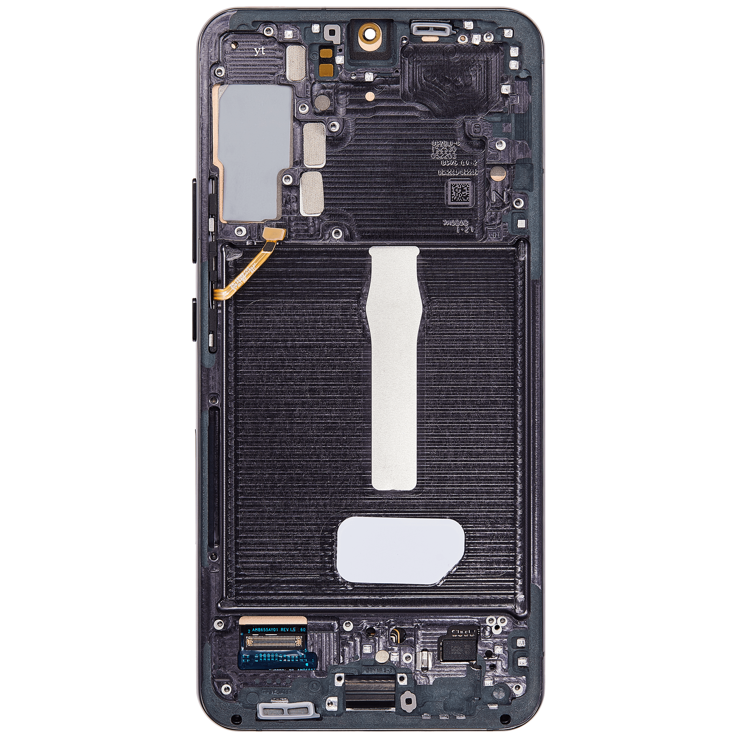 OLED-Display mit Rahmen für Samsung Galaxy S22 Plus 5G (gebrauchter OEM-Ausbau, Qualität A) (Phantom Black)