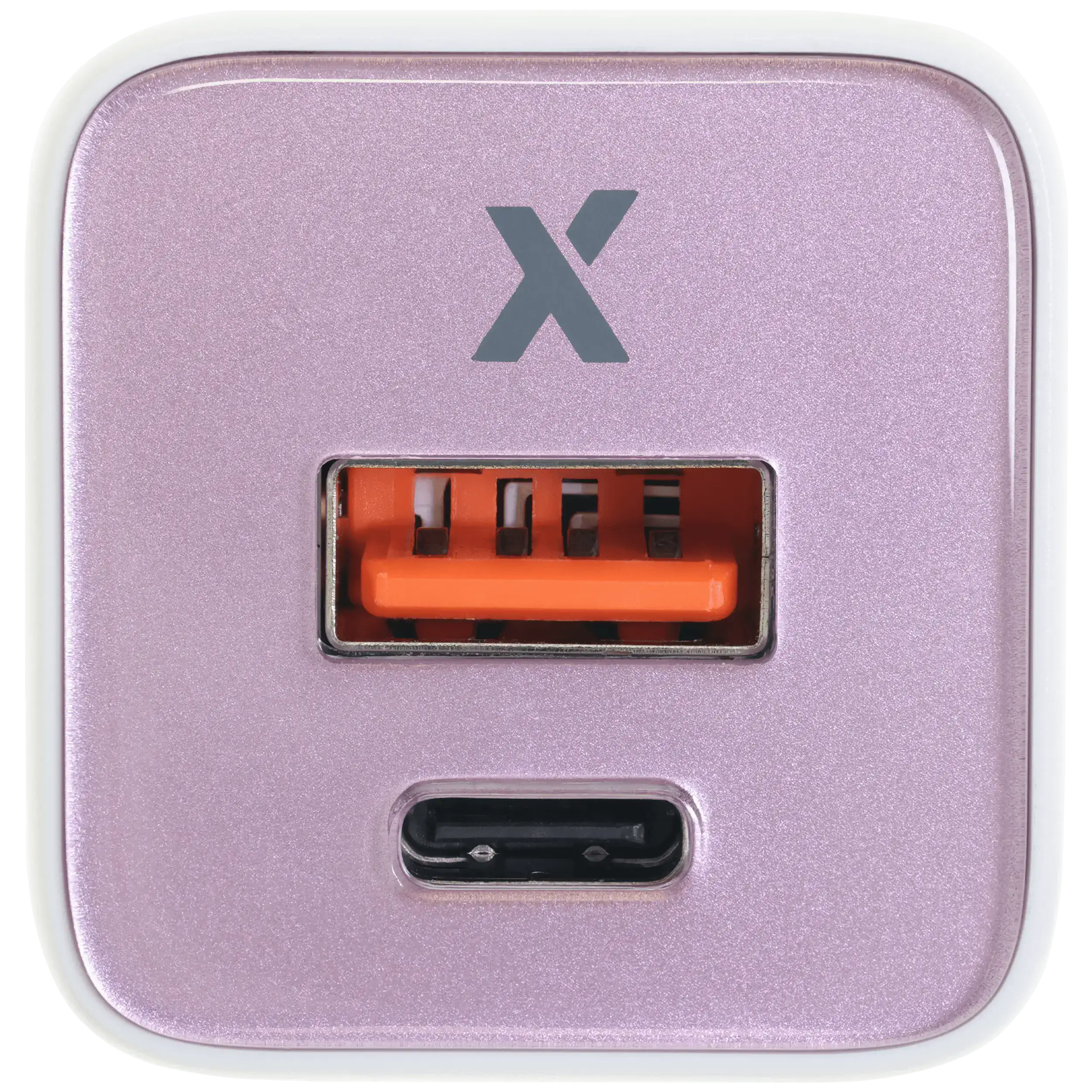 AmpSentrix Pro 30W 2-in-1 USB-C / USB-A GaN Wall Adapter (Pink)