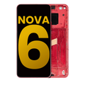 LCD Display with Frame for Huawei Nova 6 5G (Refurbished) (Red)