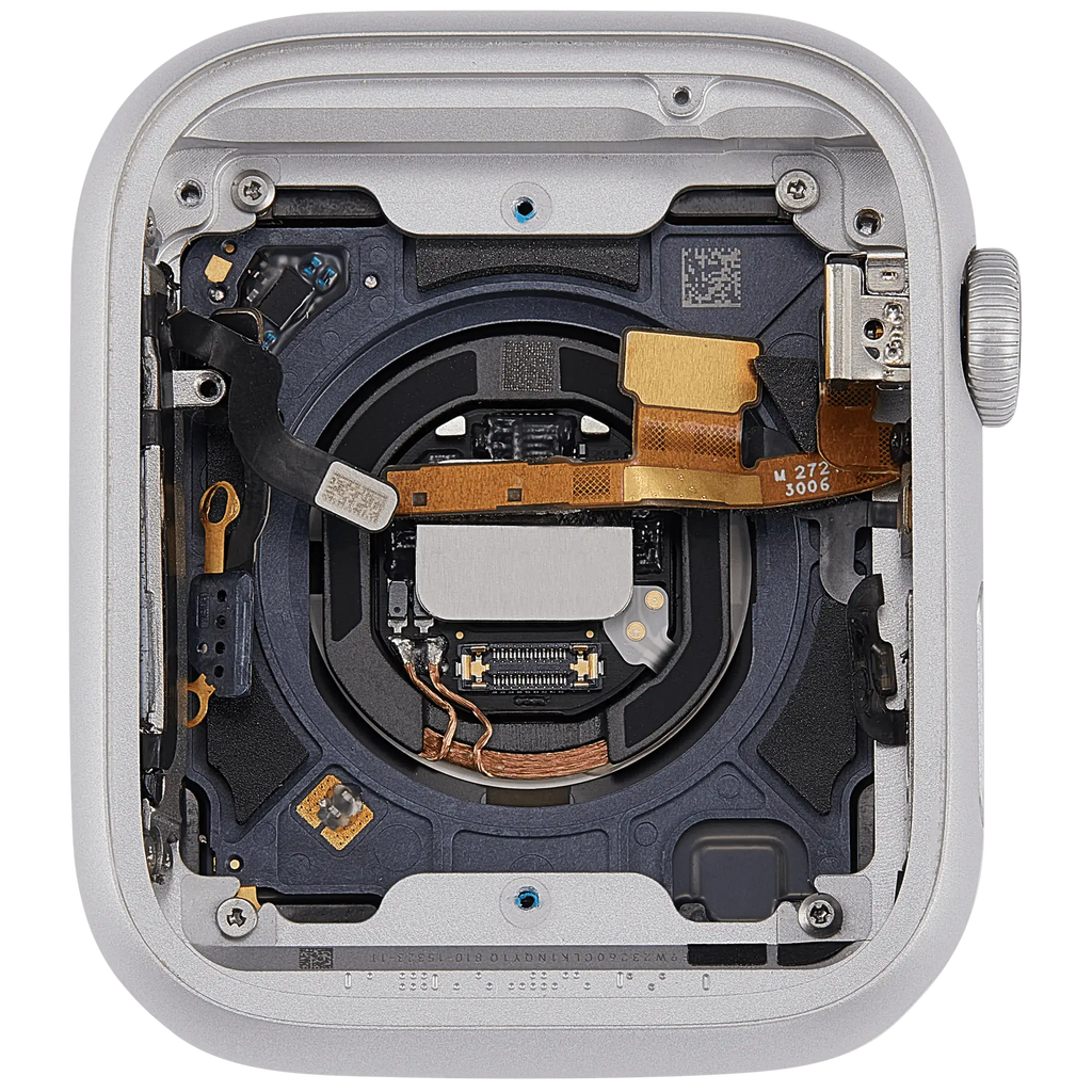 Backcover/Rahmen Compatible für Watch Series 9 (45MM) (gebrauchter OEM-Ausbau, Qualität A) (Cellular Version) (Aluminum / Silver)