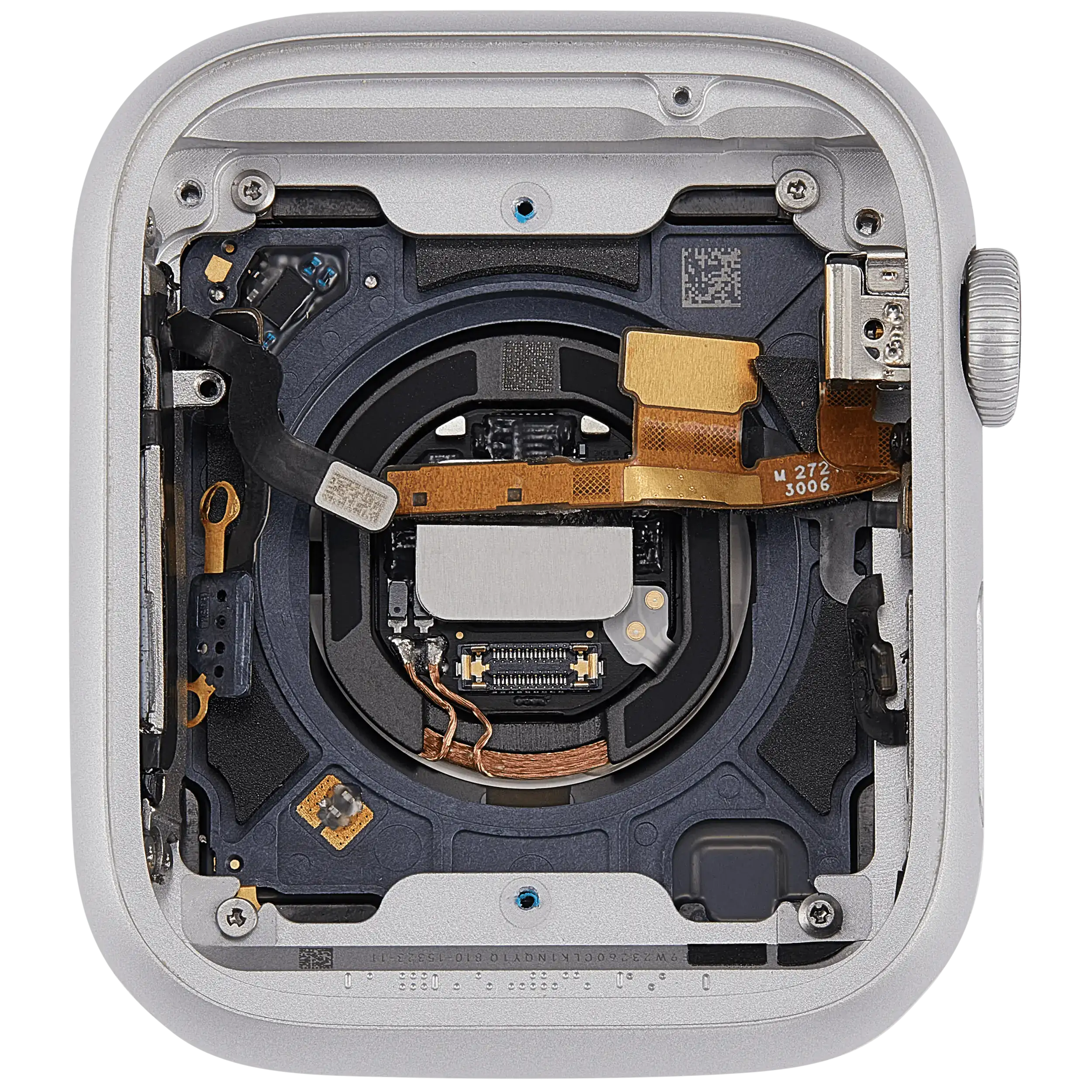 Backcover/Rahmen Compatible für Watch Series 9 (45MM) (gebrauchter OEM-Ausbau, Qualität A) (Cellular Version) (Aluminum / Silver)
