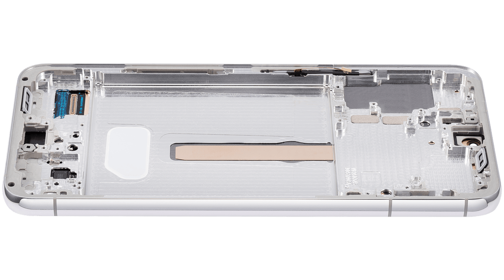 OLED-Display mit Rahmen für Samsung Galaxy S22 Plus 5G (gebrauchter OEM-Ausbau, Qualität A) (Weiß)