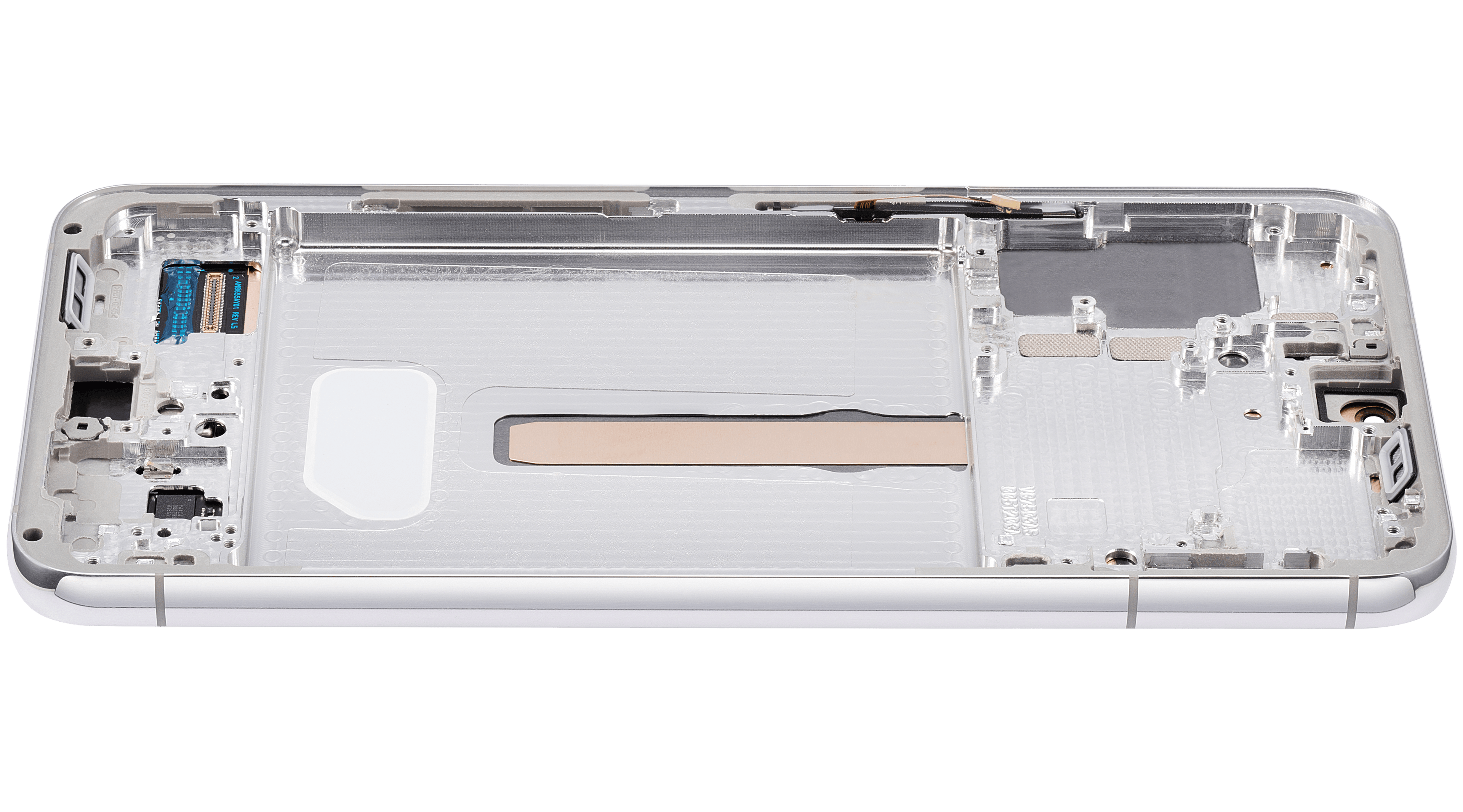 OLED-Display mit Rahmen für Samsung Galaxy S22 Plus 5G (gebrauchter OEM-Ausbau, Qualität A) (Weiß)