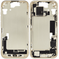 Midframe/Rahmen mit Ladebuchse Flex & Small Parts für iPhone 15 (EU / Global Version) (gebrauchter OEM-Ausbau, Qualität A) (Gelb)