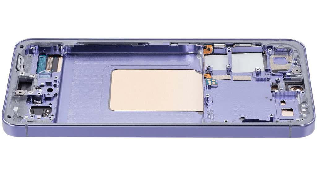 OLED-Display mit Rahmen für Samsung Galaxy S24 5G (US & Internationale Version) (gebrauchter OEM-Ausbau, Qualität A) (Cobalt Violet)