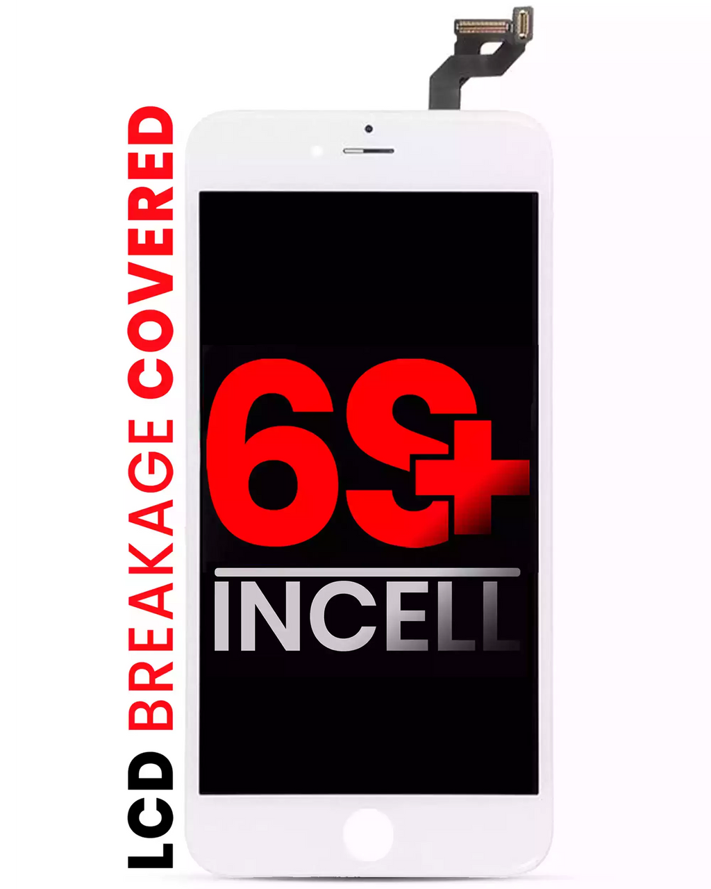 LCD-Display mit Stahlplatte für iPhone 6S Plus (Aftermarket Pro: XO7 Incell) (Weiß)