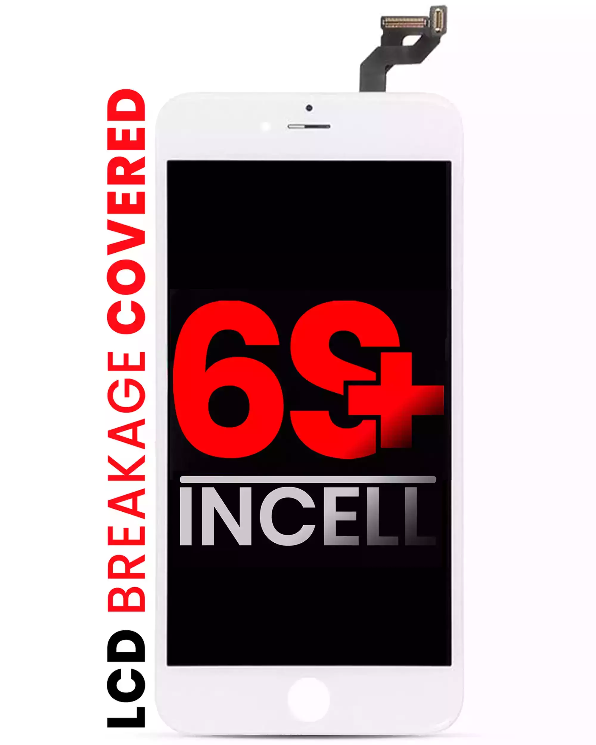 LCD-Display mit Stahlplatte für iPhone 6S Plus (Aftermarket Pro: XO7 Incell) (Weiß)