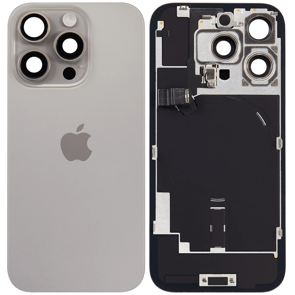 Backcover mit MagSafe Magnet & NFC & Blitz-Flexkabel für iPhone 16 Pro (Service Pack) (Natural Titanium)