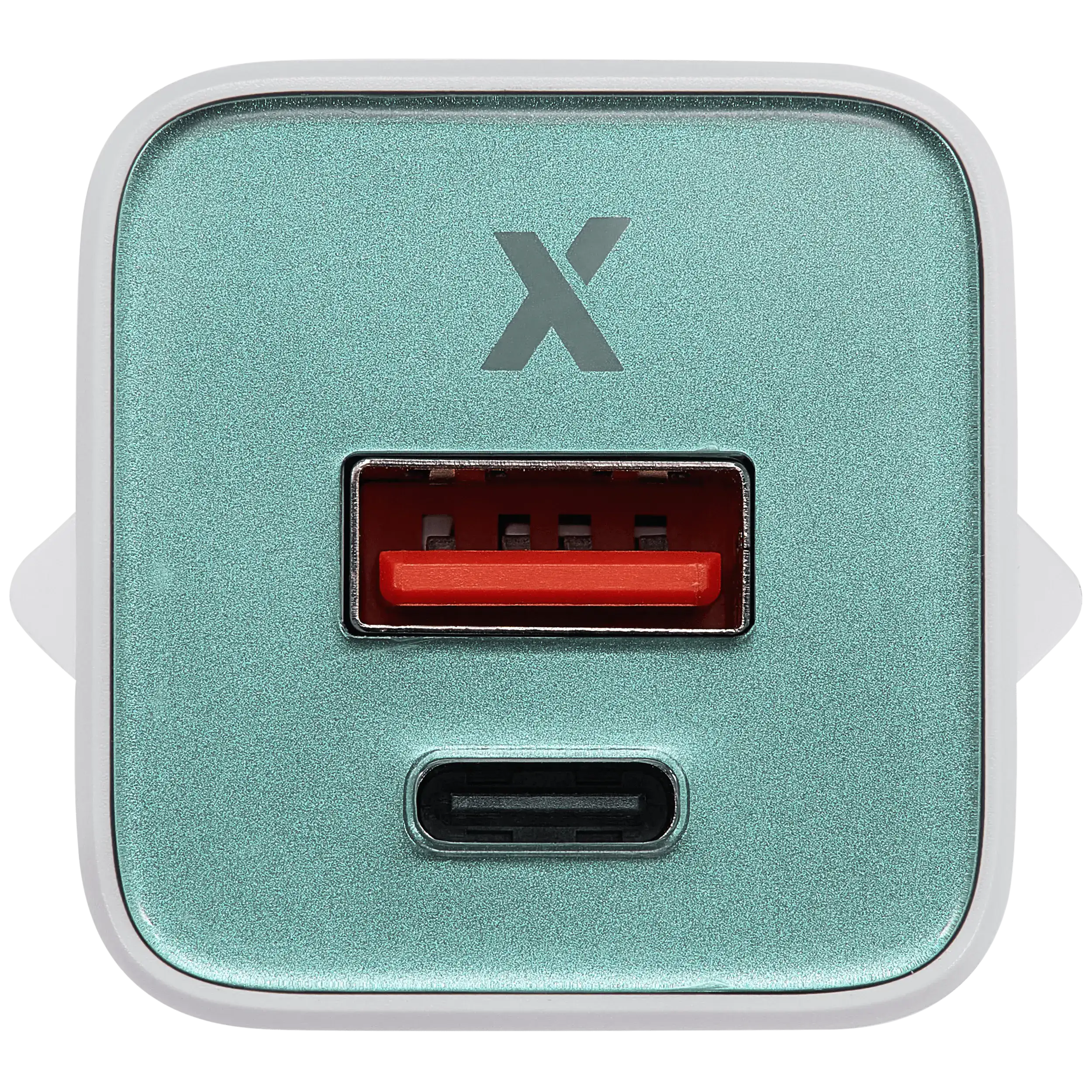 AmpSentrix Pro 30W 2-in-1 USB-C / USB-A GaN Wall Adapter (220V / EU Plug) (Teal)