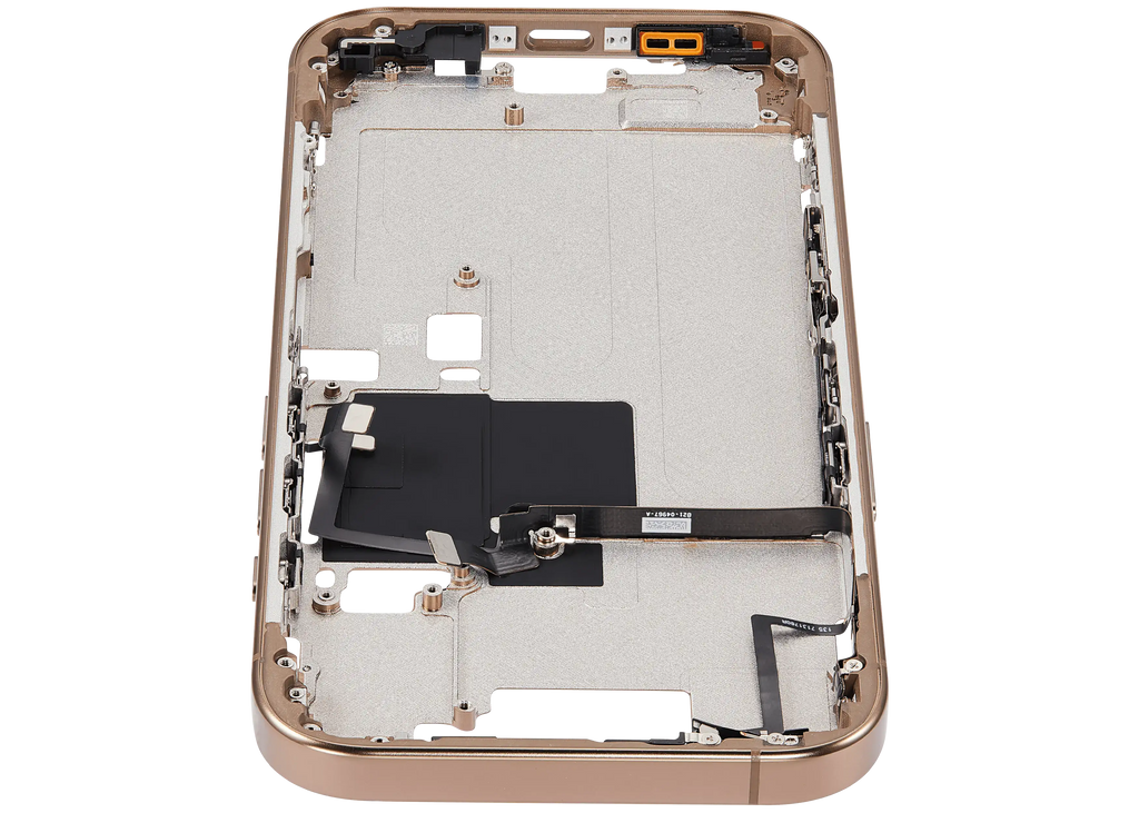 Midframe/Rahmen mit Power And Volume Button für iPhone 16 Pro (EU / Global Version) (Aftermarket Plus) (Desert Titanium)