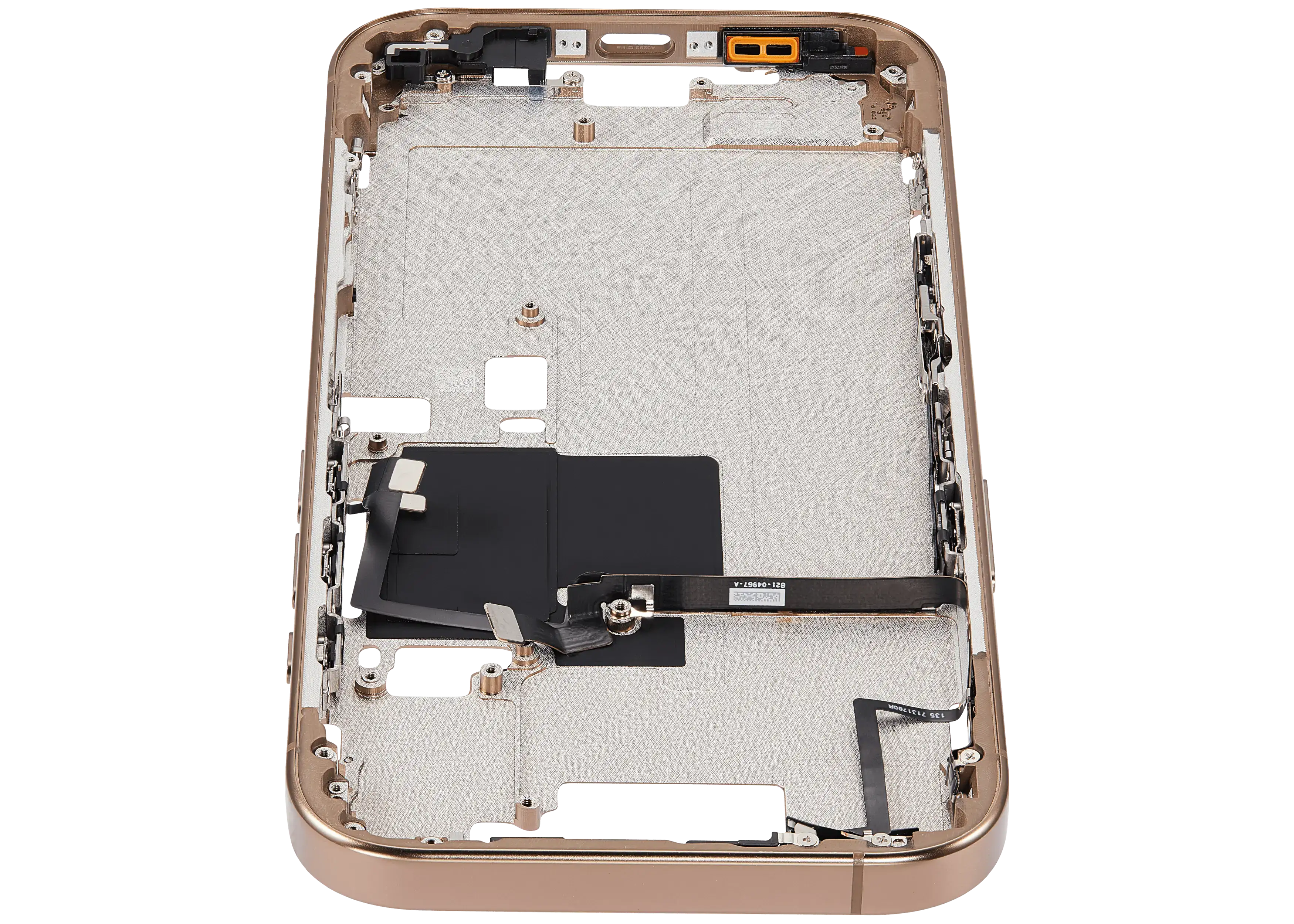 Midframe/Rahmen mit Power And Volume Button für iPhone 16 Pro (EU / Global Version) (Aftermarket Plus) (Desert Titanium)