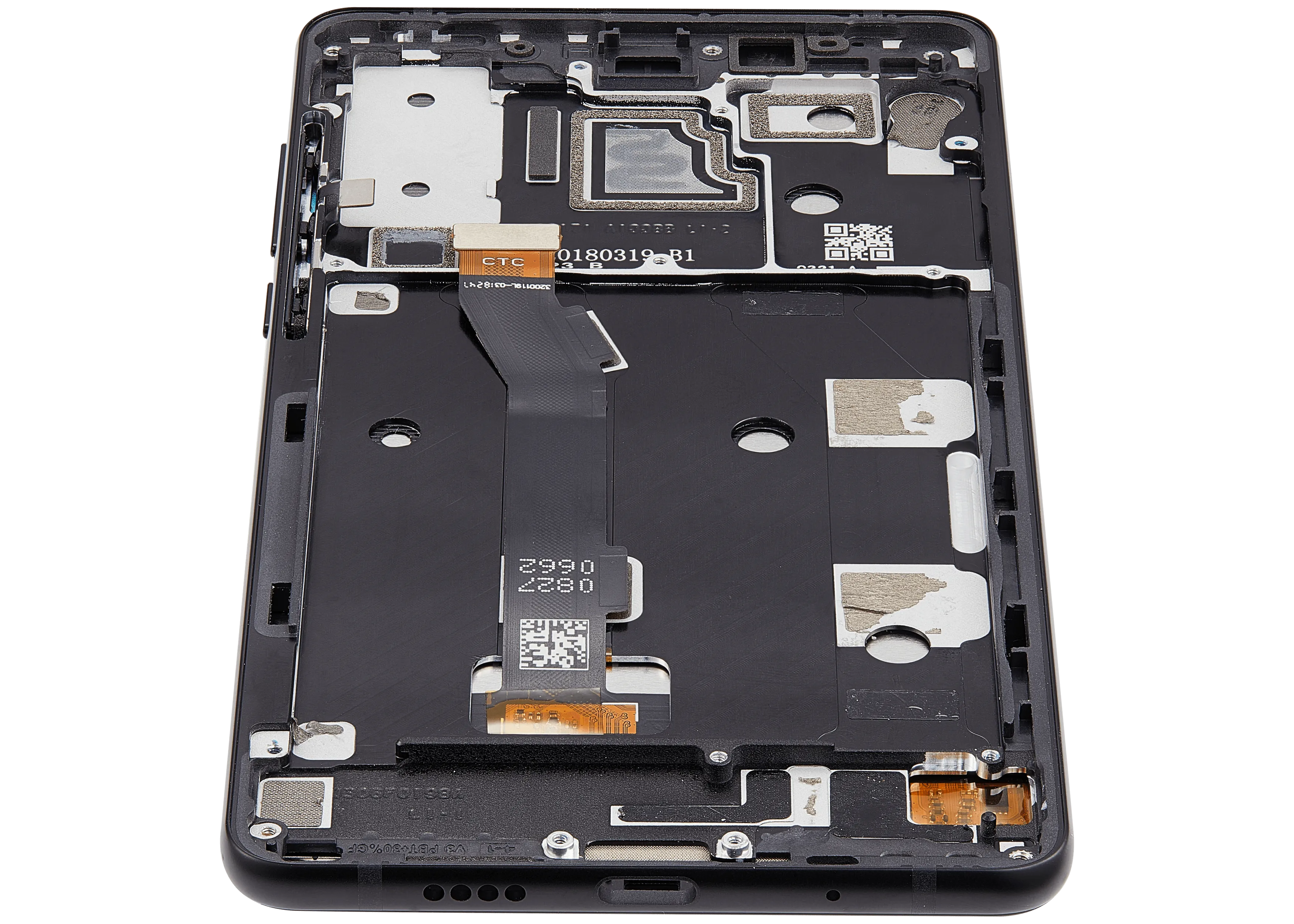 LCD-Display mit Rahmen für Xiaomi Mi Mix 2S (Aftermarket Plus) (Schwarz)