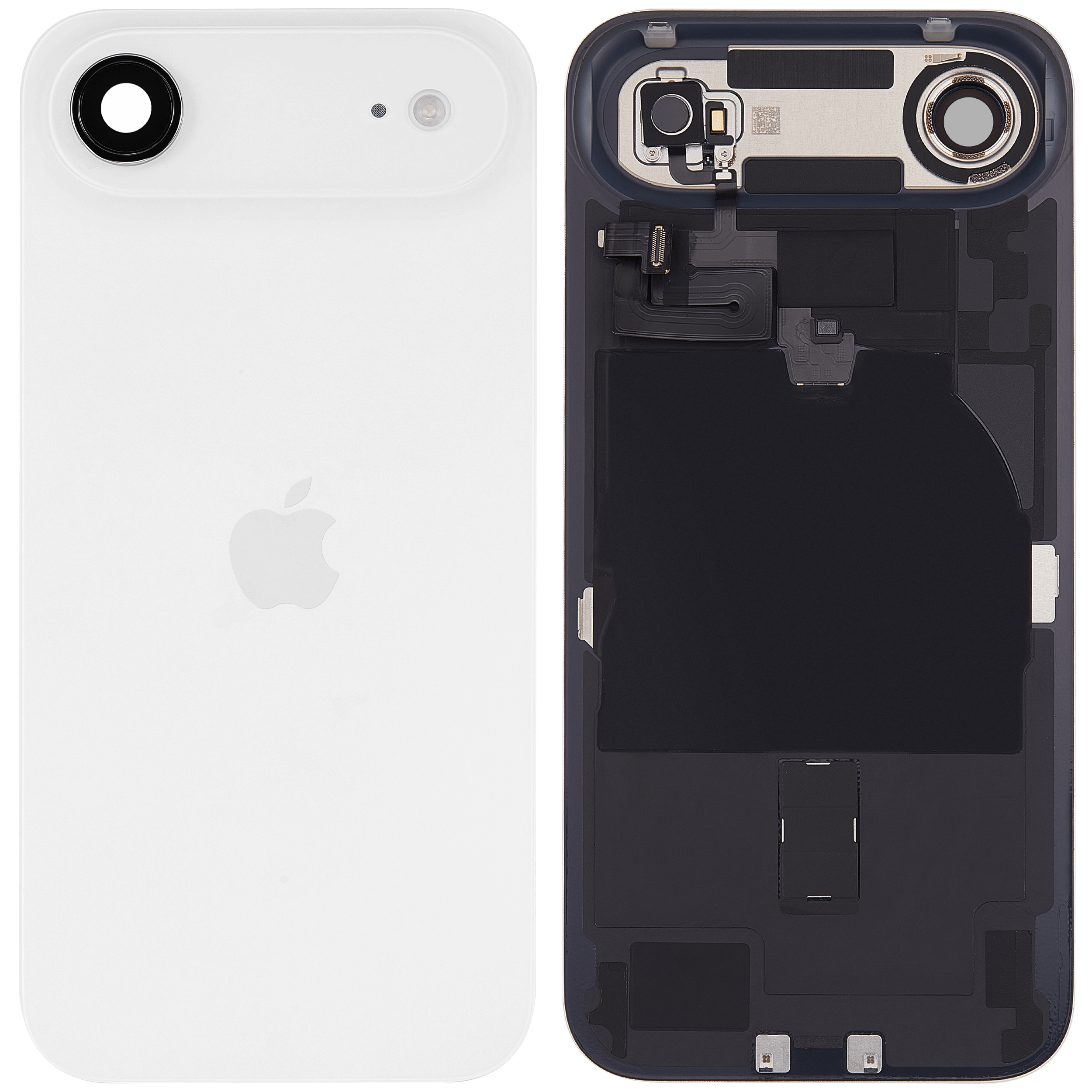 Backcover mit MagSafe Magnet & NFC & Blitz-Flexkabel für iPhone Air (gebrauchter OEM-Ausbau, Qualität B) (Cloud White)