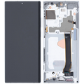 OLED-Display mit Rahmen für Samsung Galaxy Note 20 Ultra 5G (Aftermarket Plus) (120Hz) (Mystic White)