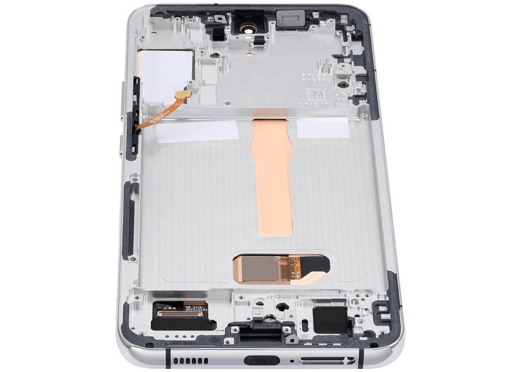 OLED-Display mit Rahmen für Samsung Galaxy S22 Plus 5G (US & Internationale Version) (Aftermarket Plus) (120Hz) (Weiß)