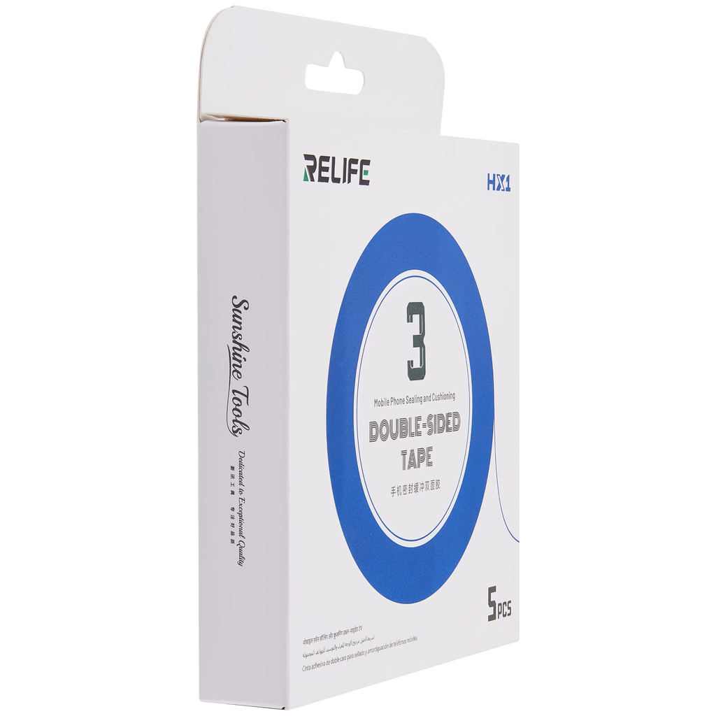 HX1 Double-Sided Tape für Phone Display / Backcover / Frame Sealing Repair (Relife) (Width:5MM / Length:10M / Thickness:0.4MM) (5 Pack)