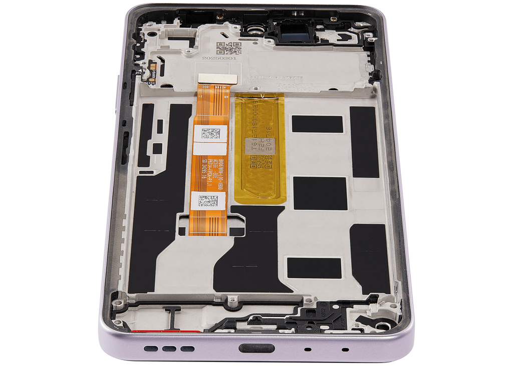 LCD-Display mit Rahmen Compatible für OPPO A5 Pro 5G (Refurbished) (Flower Pink)