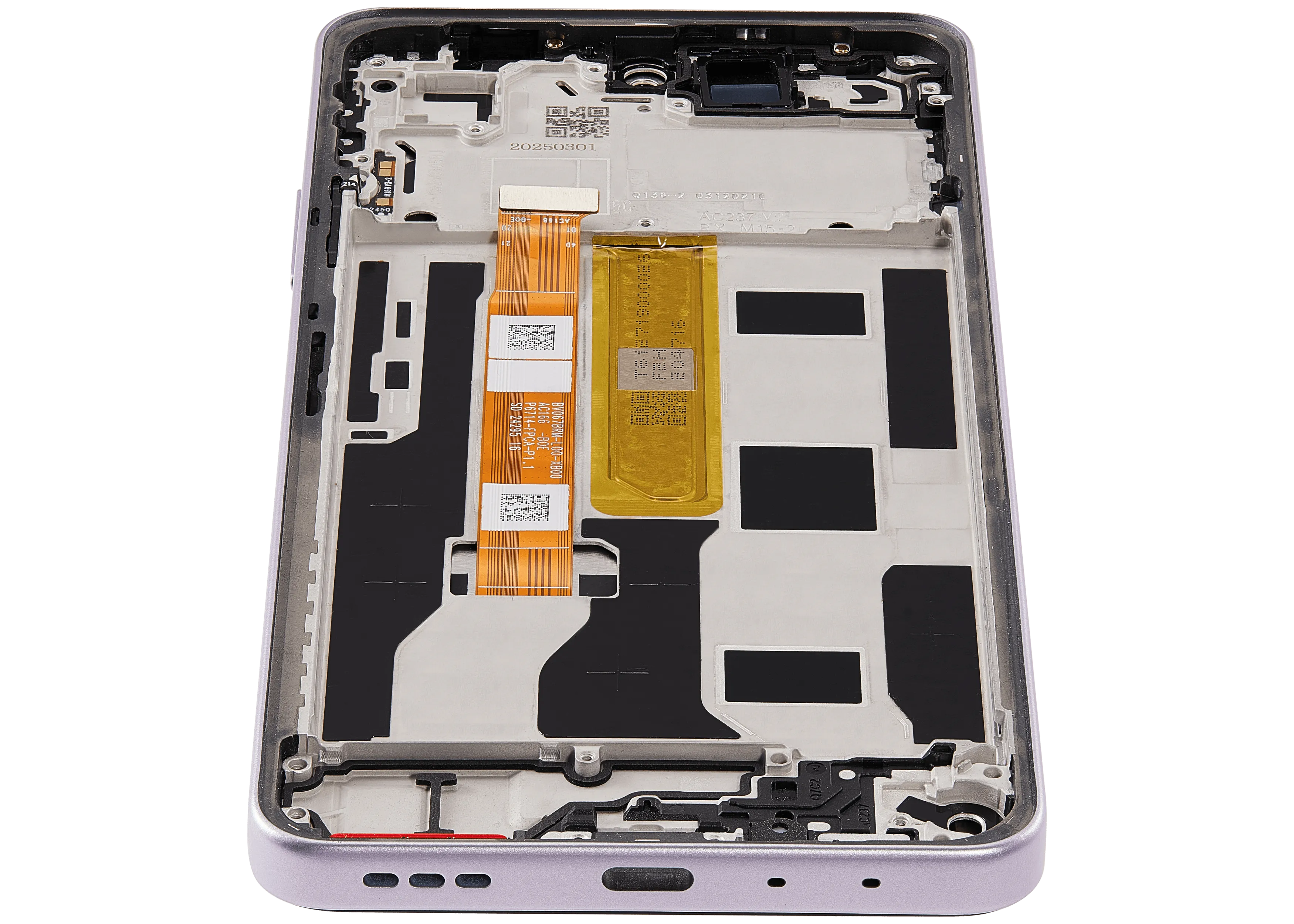 LCD-Display mit Rahmen Compatible für OPPO A5 Pro 5G (Refurbished) (Flower Pink)