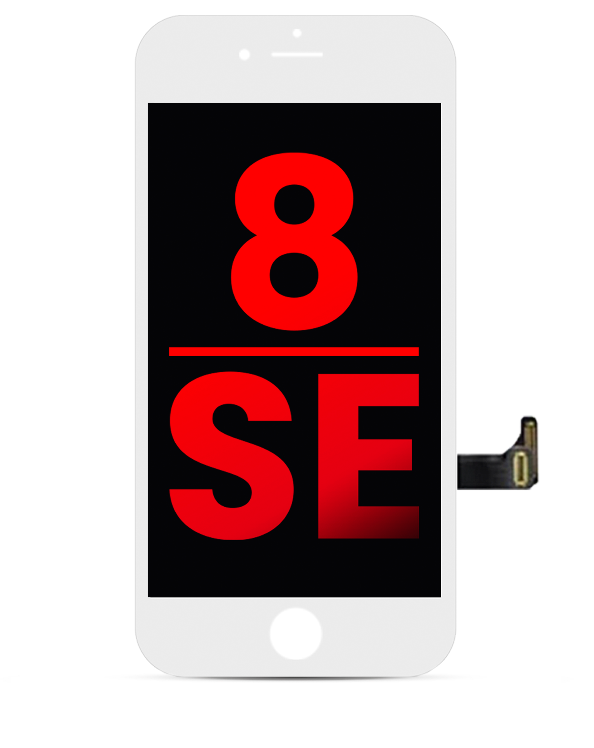 LCD-Display mit Stahlplatte für iPhone 8 / SE (2020) (Aftermarket Plus Quality: XO6) (Weiß)