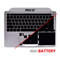 Topcase mit Akku und Tastatur für MacBook Pro 13" A2289 Space Gray US-Tastatur