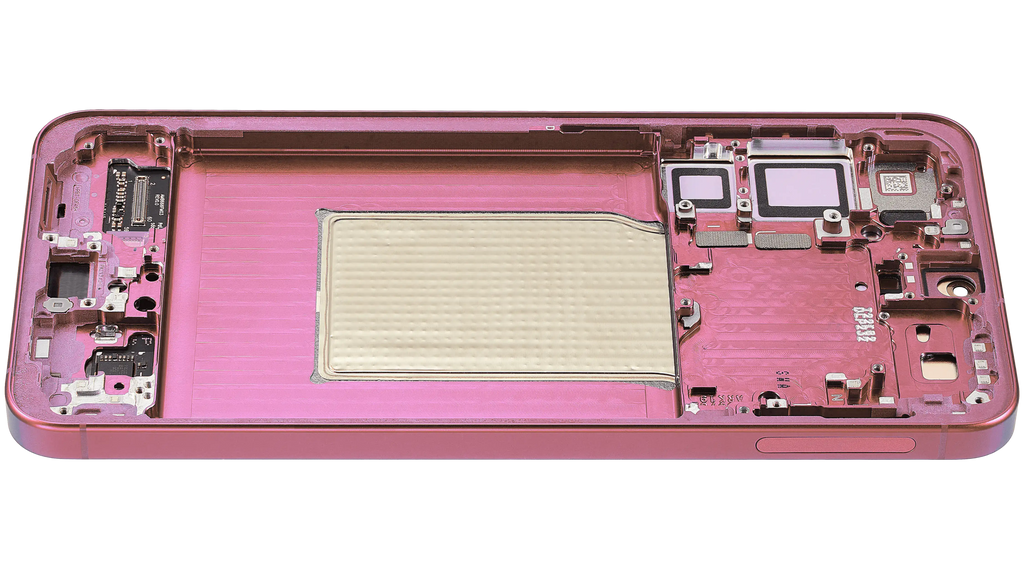 OLED-Display mit Rahmen für Samsung Galaxy S25 Plus 5G (US & Internationale Version) (Aftermarket Plus) (Coral Rot)