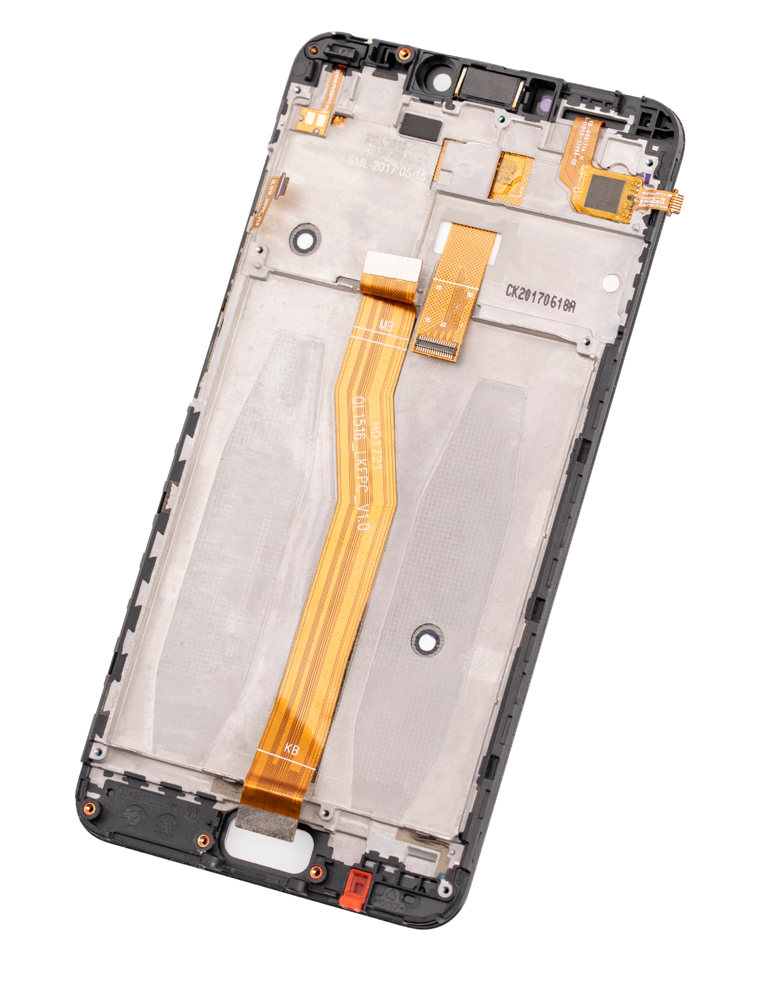 LCD-Display mit Rahmen für Asus ZenFone 4 Max Pro / ZenFone 4 Max Plus (ZC554KL / 2017) (Refurbished) (Schwarz)