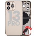 iPhone 13 Pro Backcover mit Rahmen Ladebuchse Flex Gold OEM Pull C
