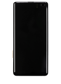 OLED-Display mit Rahmen für Samsung Galaxy S10 Plus (gebrauchter OEM-Ausbau, Qualität A) (Flamingo Pink)